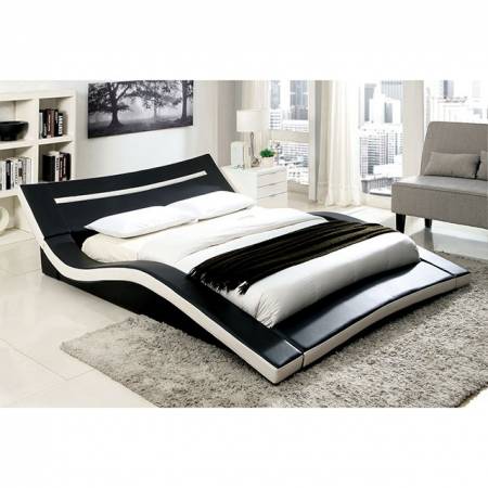 ZELINA E.King Bed - Black & White